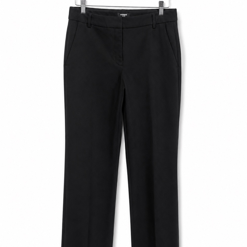 Express Black Classic Straight-Leg Dress Pants